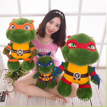 Juguetes de peluche rellenos tortuga linda de dibujos animados